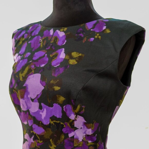 Green and Purple Floral Dress size 2 - Picture 1 of 4